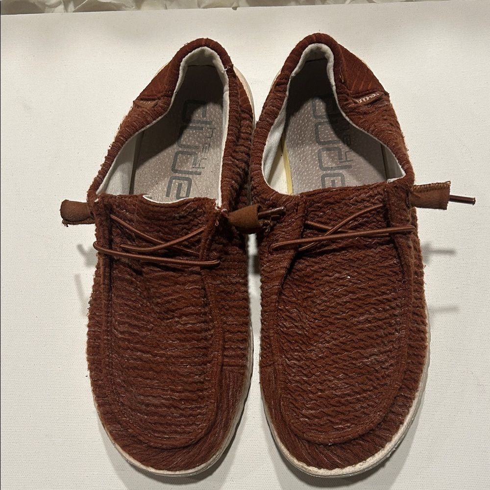 Hey Dude Women’s Rust Brown Slip-On Loafers